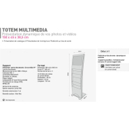 Totem lumineux - p&p - format total 150 x 45 x 38.5 cm - multimedia150_2