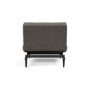 Innovation Living - Fauteuil Splitback Styletto Convertible Lit 90x115 cm - Pieds Fuseau Noir - Tissu Flashtex Dark Grey_2