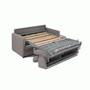 Canapé-lit convertible express Sun Elite - Polyuréthane graphite - Sommier à lattes 140x197 cm - Assises et matelas 16 cm mémoire de forme_2