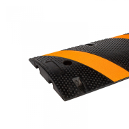 Ralentisseur de vitesse monobloc - 5 bandes réfléchissantes et 10 réflecteurs - haute visibilité - en caoutchouc recyclé_2