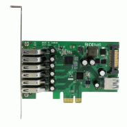 Carte contrôleur PCI Express à  7 ports USB 3.0 - 6 externes 1 interne - Adaptateur PCIe avec aliment_2