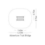 Passerelle pour parcours d'aventure UniMini - 8055426 - Hags - structure acier gris pour enfants 3-12 ans_2