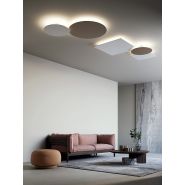 Applique ou plafonnier LED PUZZLE-MEGA - formes géométriques rondes et carrées, finitions mattes, dimensions variées_2