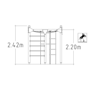 Structure multi-jeux 5 à 12 ans - Uniplay Cixtona 8061732 - Hags, en bois avec fondation à enterrer_2