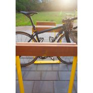 Arceau urbain Bikeblocq - mmcité 1 a.S - acier galvanisé avec élément horizontal en bois massif_3