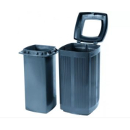 Corbeille publique Toscana - Polyéthylène haute densité - 60 litres - Anti-UV et anti-graffitis_2