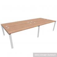 Paris - bureau open space bench pour 4 personnes - fabrication française - garantie 5 ans_2