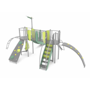 Structure multi-activités métallique Stellar Melilla - LD1EK0151 - Ludoparc - 2 tours en inox pour 25 enfants_2