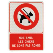 Panneaux Personnalisés Interdit aux Chiens - Signalisation de Sécurité - WP Signalisation_2