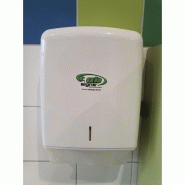 Distributeur d'essuie-main en papier - 600 pièces - format V/Z/M - blanc cassé avec fermeture à clé_2