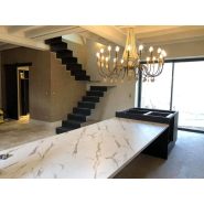 Escalier en acier tôle pliée en accordéon avec contremarche, pour usage intérieur_2