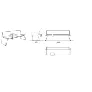 LRA491-10 - Banc connecté avec dossier - mmcité 1 a.S. - Hauteur 785 mm - Table intégrée et chargeur USB_2