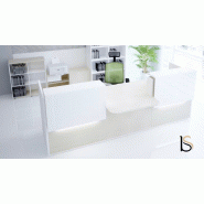 Banque d'accueil lumineuse Tera - MDD - Chêne Canadien, Blanc mat, 306_2