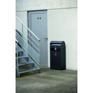 Conteneur poubelle 48L - cendrier 4.7L en acier galvanisé anthracite avec double fonction_2