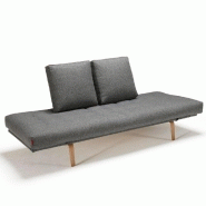 Innovation Living - Canapé convertible design Rollo Bow - Pieds chêne - Tissu Twist Charcoal - Multifonctionnel et confortable_2