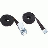 Lot de 2 sangles à cliquet 25mm x 5m - 125kg et 2 sangles à boucle 25mm x 2.5m - 120kg - Polyester_2