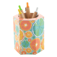 Pot à crayons hexagonal en papier personnalisable - Marquage quadri inclus - Minimum 100 pcs_2