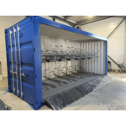 Abris vélos ouvert fabriqué à partir de containers maritimes - ESCALE_2