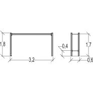 Échelle horizontale Junior - Proludic - 3,20 m de largeur - JPS21-J-M - Parcours Santé Métal_2