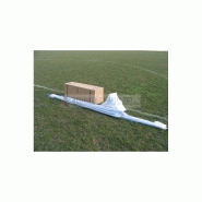 Tente de stockage fermée complète - structure fixe en acier - couverture unie - ancrage au sol avec platine - 4x5x3,37m - homologuée CTS7 - fabrication française_2