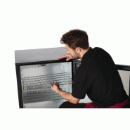 Arrière-bar une porte pivotante Série G noir 128L GL011 Polar_2