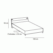 Lit style industriel Vernon 160 x 200 cm - Chêne poutre et graphite - Design contemporain et finition d'exception_2