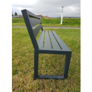 Banc MIAMI STEEL - Design urbain en acier avec finition polyester - Personnalisable_3