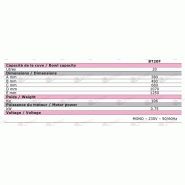 Batteur mélangeur BT20F - Cuve 20L, variateur de vitesse, minuterie, cuve inox renforcée_2