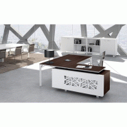 Bureau d'angle X8 avec caisson de rangement - Officity. - 191, Blanc, Droite_2