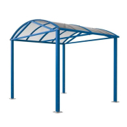 Abri vélos et motos voûte Large - Dimensions 2520x2640x2830 mm - Structure en acier galvanisé - Toiture en polycarbonate alvéolaire traité anti-UV_2