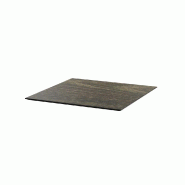 Infinity table de bistrot avec piètement sable + plateau HPL Riverwashed Wood 70x70 cm_2