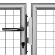 Vidaxl porte de jardin acier galvanisé 306x125 cm argenté 144761_2