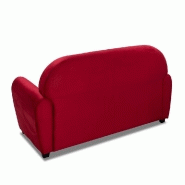 Canapé fixe Club 2 places - design vintage anglais en velours rouge - fabrication italienne_2