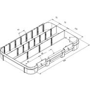 Boîtes à compartiments amovibles - BC 194 en polypropylène (PP) - solides et réutilisables_2