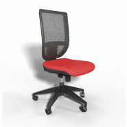Siège de bureau Tertio avec dossier résille - Sokoa - Rouge, Noir, Non_2