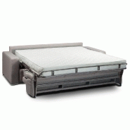 Canapé lit 4-5 places Intenso XXL - Convertible express - Lattes - Couchage 180x197 cm - Tweed gris silex - Matelas 16 cm_2