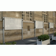 Vitrines extérieures sur pied - aluminium ou thermolaqué - plexi choc ou verre sécurit - éclairage LED ou fluo_2