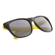 Lunettes de soleil - branches colorées - protection UV400 - couleur jaune - poids 23,33 g_2