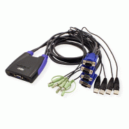 Aten cs64us switch kvm vga, usb, audio, 4 ports_2