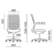 Fauteuil ADJUST - Structure Blanche avec Accoudoirs 3D, Renfort Lombaire Réglable et Mécanisme Synchrone Premium - Référence 6420 FR122_2