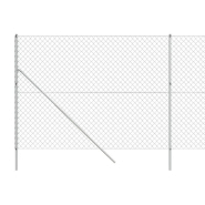 Vidaxl clôture à mailles losangées argenté 1,6x10 m 154004_2