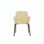 Paddy - Chaise empilable en tissu beige_2