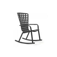 Fauteuil à bascule en résine FOLIO ROCKING - Stamp - design ajouré et finition mate_2