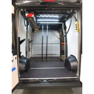 Potence de levage extensible pour véhicule utilitaire - capacité jusqu'à 500 kg - structure en acier avec treuil électrique_2