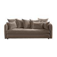 Canapé 5 places Faro 225 cm - Home Spirit - Style baroque, velours et coussins en plumes_2