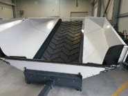 Trémie KMK avec deux tapis transversaux à vitesse constante