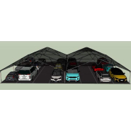 Abris de stationnement idéal pour  vastes parkings ou  zones d'entreposage de véhicules_2
