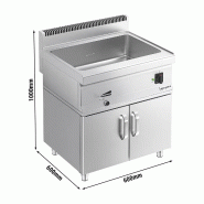 Bain-marie électrique sur meuble - 2x GN 1/1 - Meuble 2 portes Inox | GGM - Mario 700_2