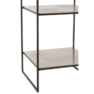Étagère 5 planches NIZI - métal noir et aluminium argent/noir - design moderne et fonctionnel_2