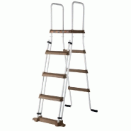 Piscine ronde acier Ø3,70m x H:1,32m - imitation bois - filtration à sable_2